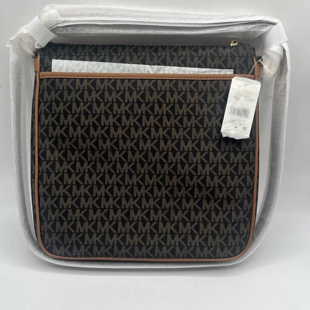 MICHAEL Michael Kors Jet Set Charm Large Crossbody Brown Nylon Bag